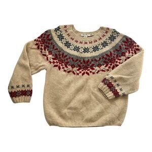 Vintage Eddie Bauer wool Nordic style sweater